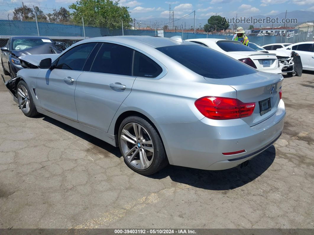 2017 Bmw 430i Gran Coupe   Silver vin: WBA4F7C34HG789414