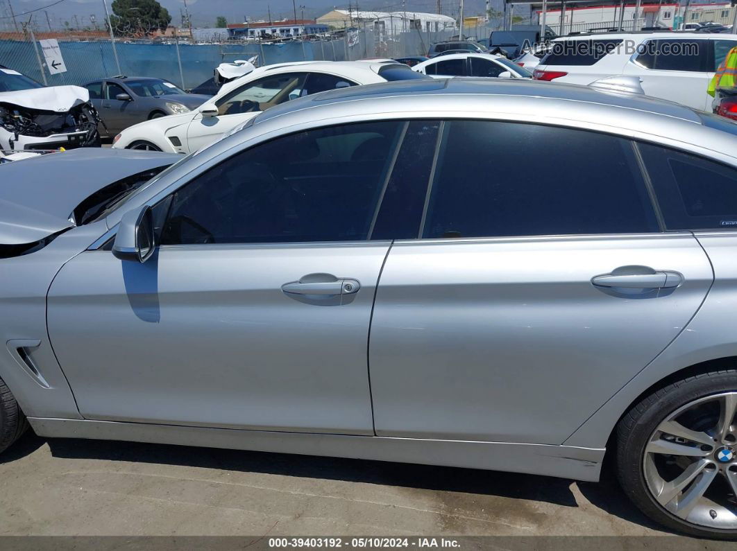 2017 Bmw 430i Gran Coupe   Silver vin: WBA4F7C34HG789414