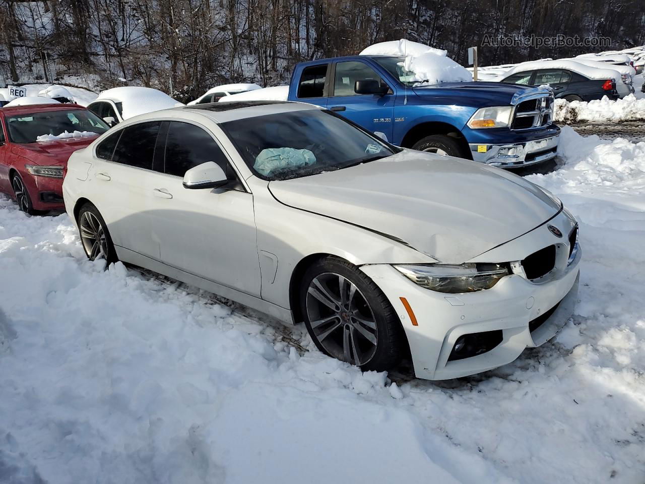 2017 Bmw 430i Gran Coupe White vin: WBA4F7C35HG787882