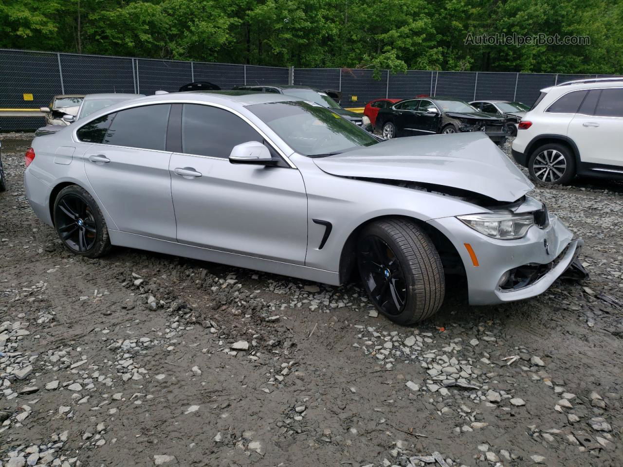 2017 Bmw 430i Gran Coupe Silver vin: WBA4F7C50HG437609