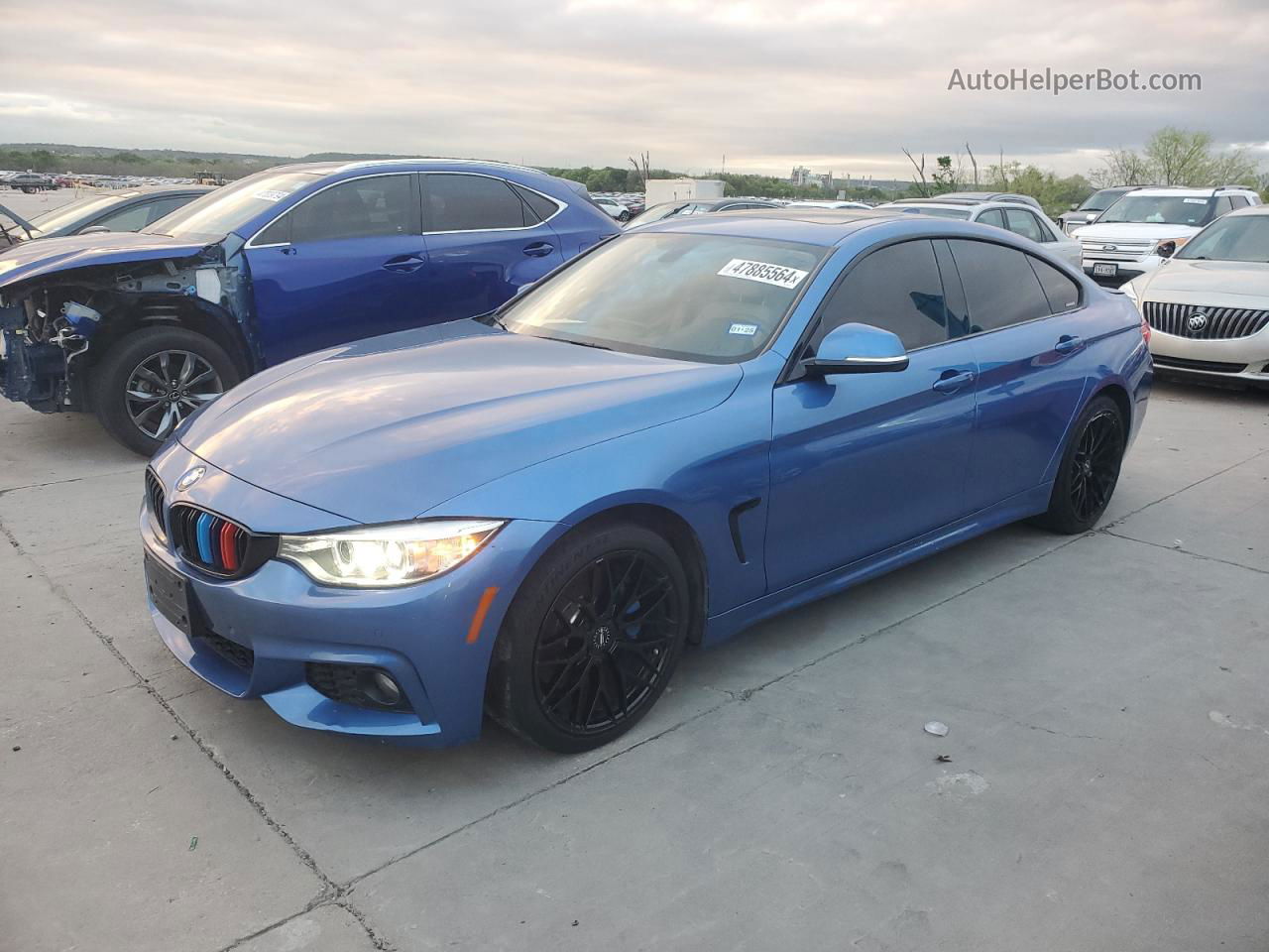 2017 Bmw 430i Gran Coupe Blue vin: WBA4F7C54HG438018