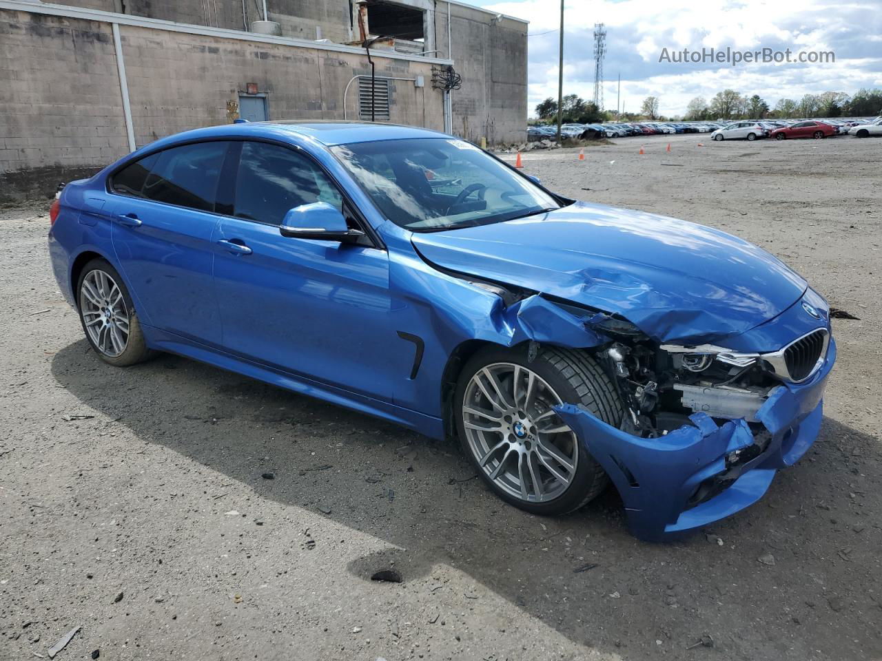 2017 Bmw 430i Gran Coupe Blue vin: WBA4F7C55HG437699