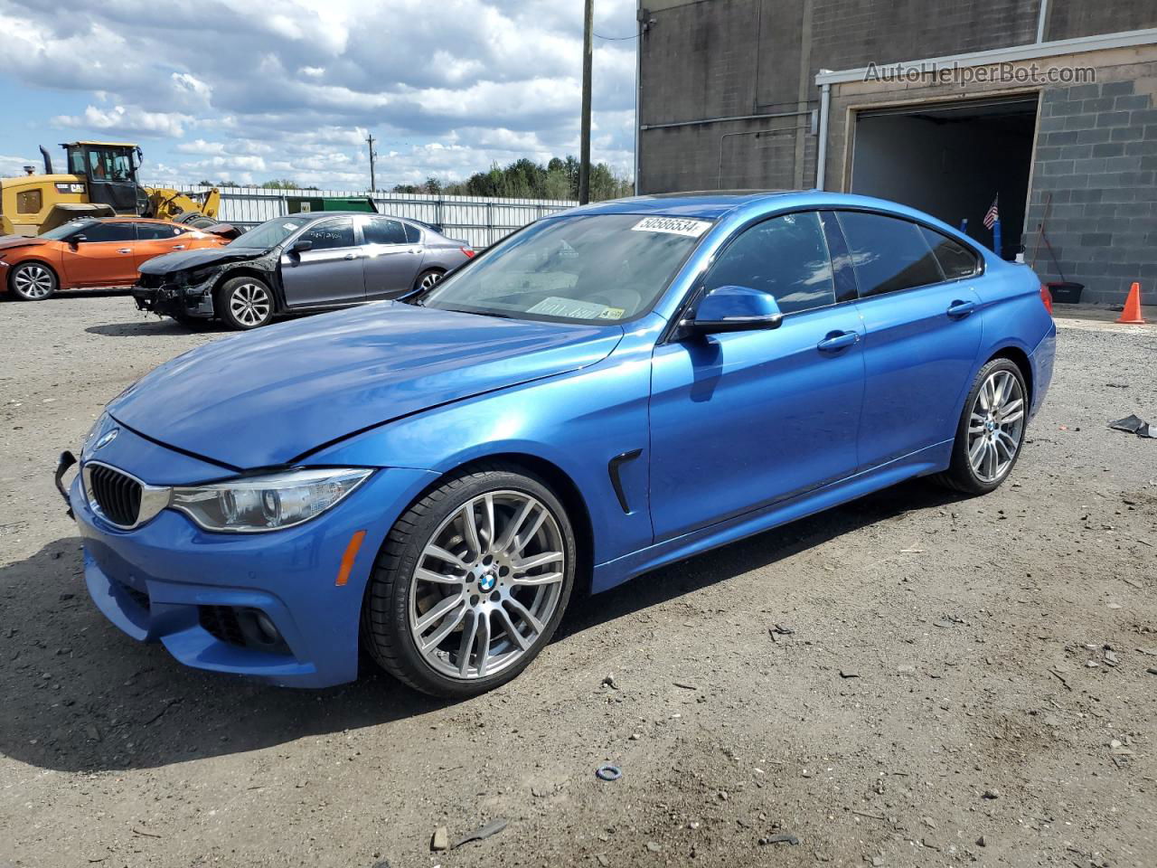 2017 Bmw 430i Gran Coupe Синий vin: WBA4F7C55HG437699