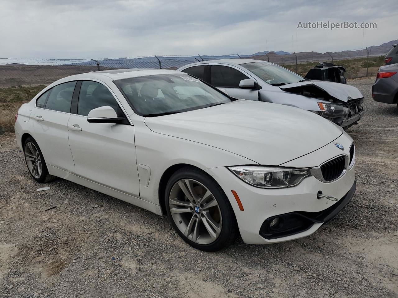 2017 Bmw 430i Gran Coupe Белый vin: WBA4F7C56HG786242