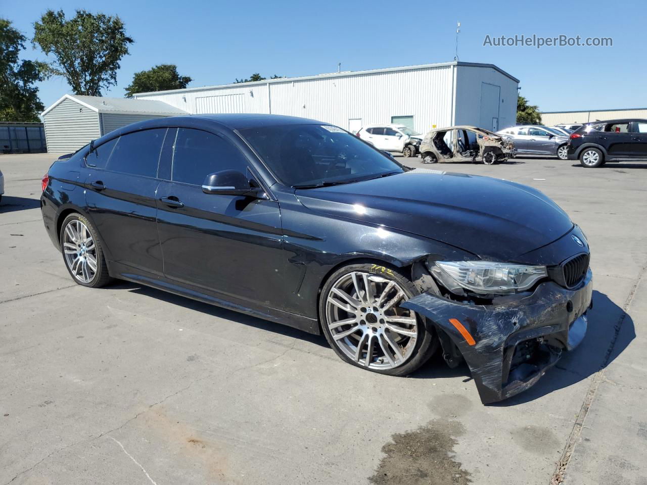 2017 Bmw 430i Gran Coupe Black vin: WBA4F7C59HG786204