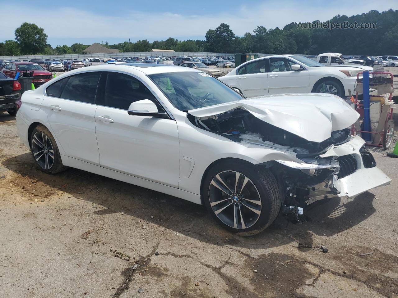 2020 Bmw 430i Gran Coupe White vin: WBA4J1C07LCE34421