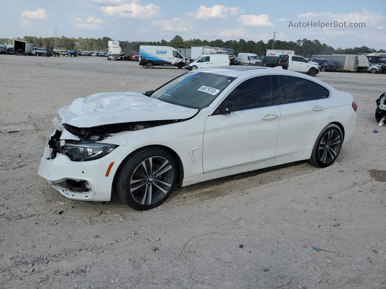 2020 Bmw 430i Gran Coupe White vin: WBA4J1C0XLCE07911