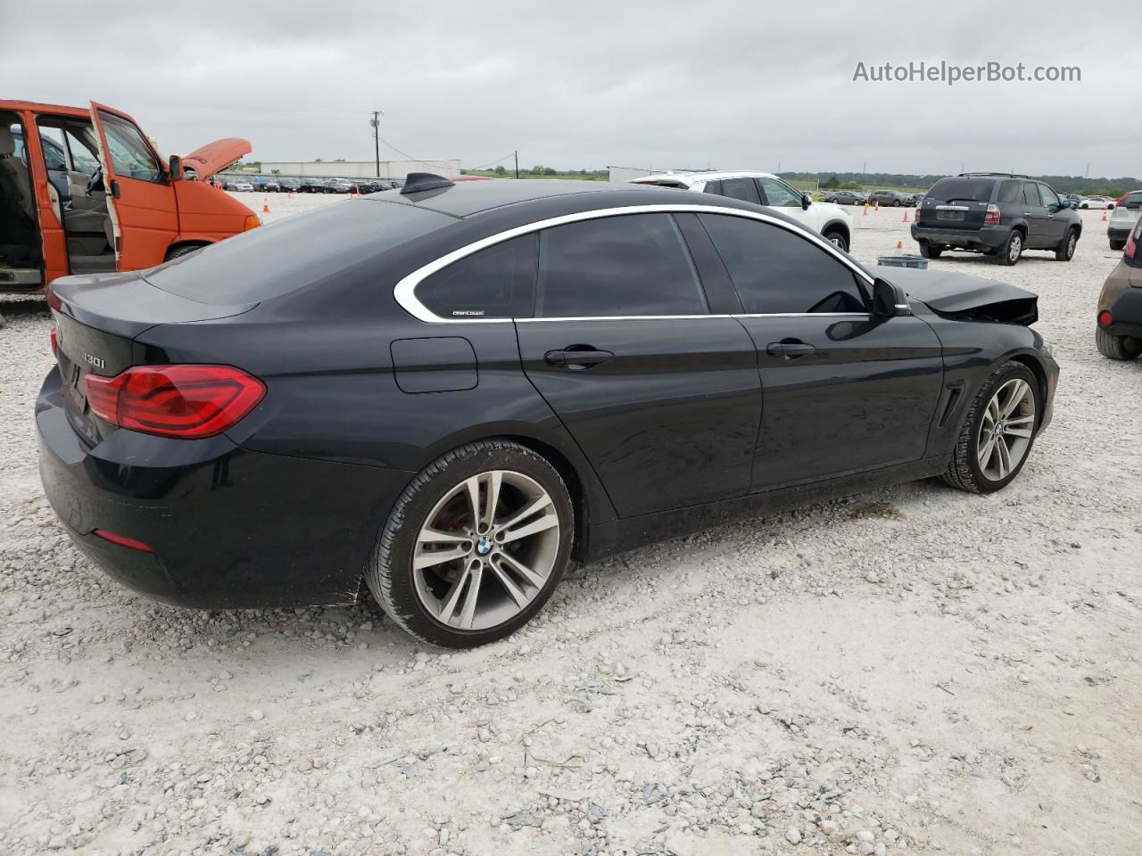 2018 Bmw 430i Gran Coupe Black vin: WBA4J1C50JBG78362