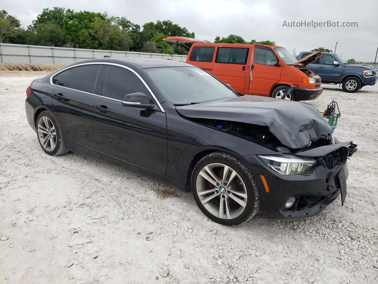 2018 Bmw 430i Gran Coupe Черный vin: WBA4J1C50JBG78362