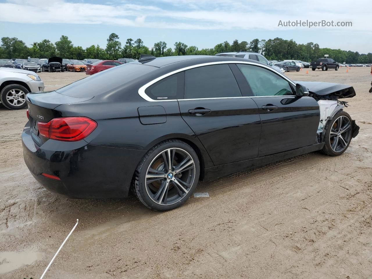 2018 Bmw 430i Gran Coupe Черный vin: WBA4J1C50JBM09873