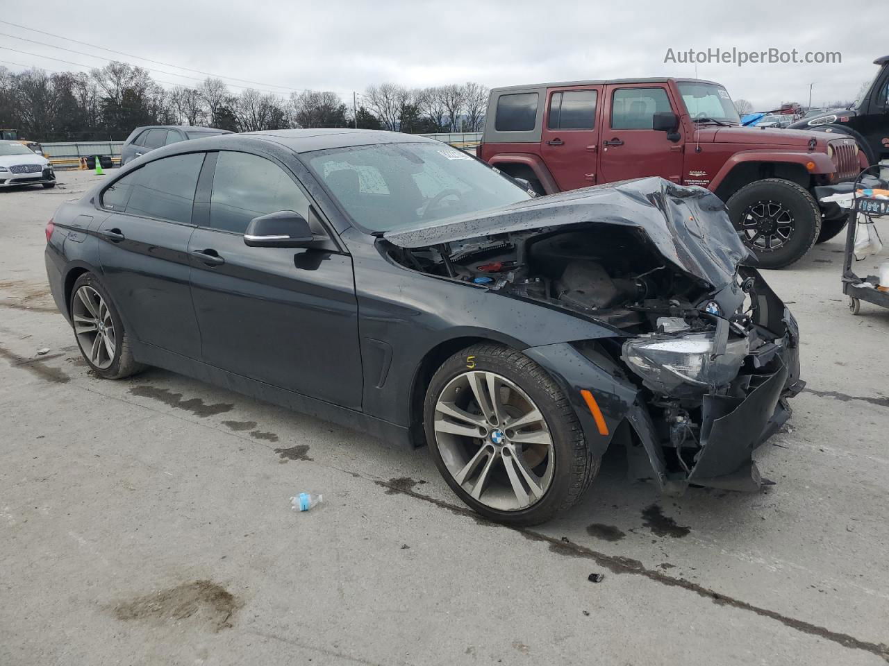 2018 Bmw 430i Gran Coupe Black vin: WBA4J1C50JBM10523