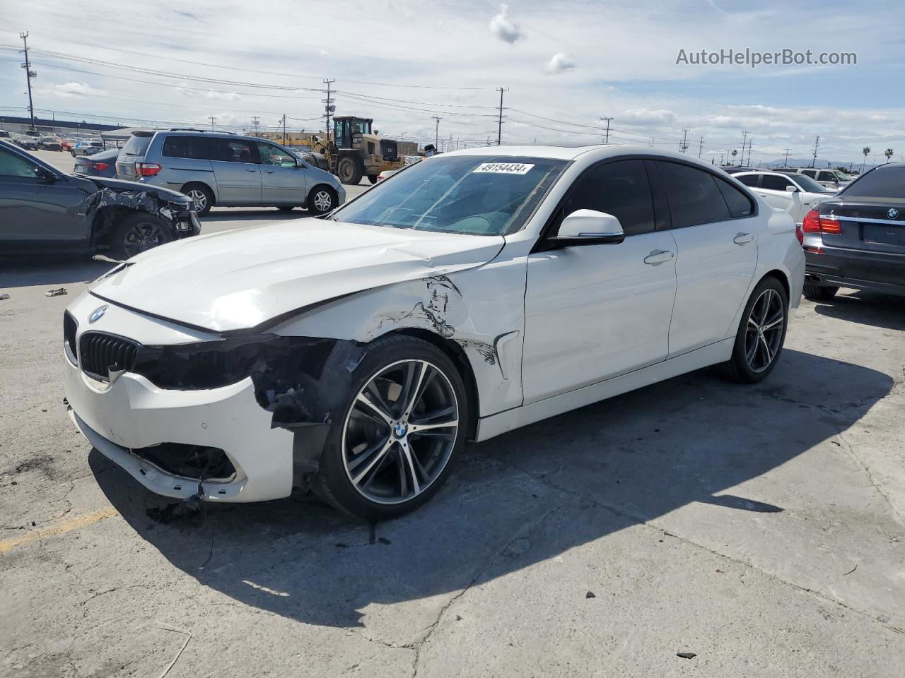 2018 Bmw 430i Gran Coupe Белый vin: WBA4J1C50JBM11820