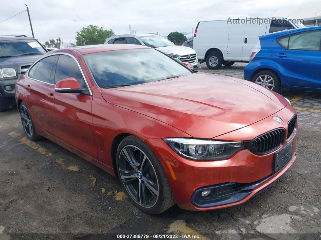 2018 Bmw 4 Series 430i Orange vin: WBA4J1C51JBG80413