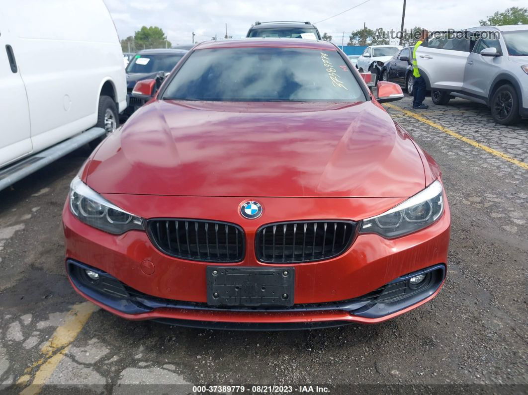 2018 Bmw 4 Series 430i Orange vin: WBA4J1C51JBG80413