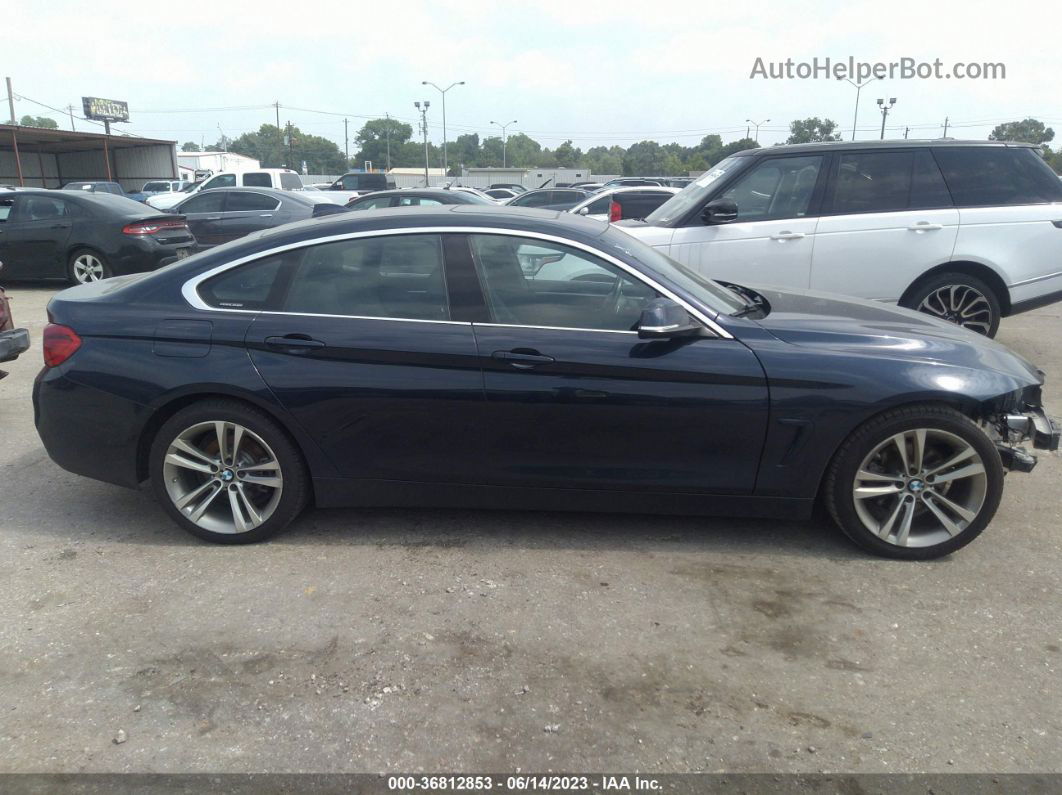 2018 Bmw 4 Series 430i Dark Blue vin: WBA4J1C53JBG80459