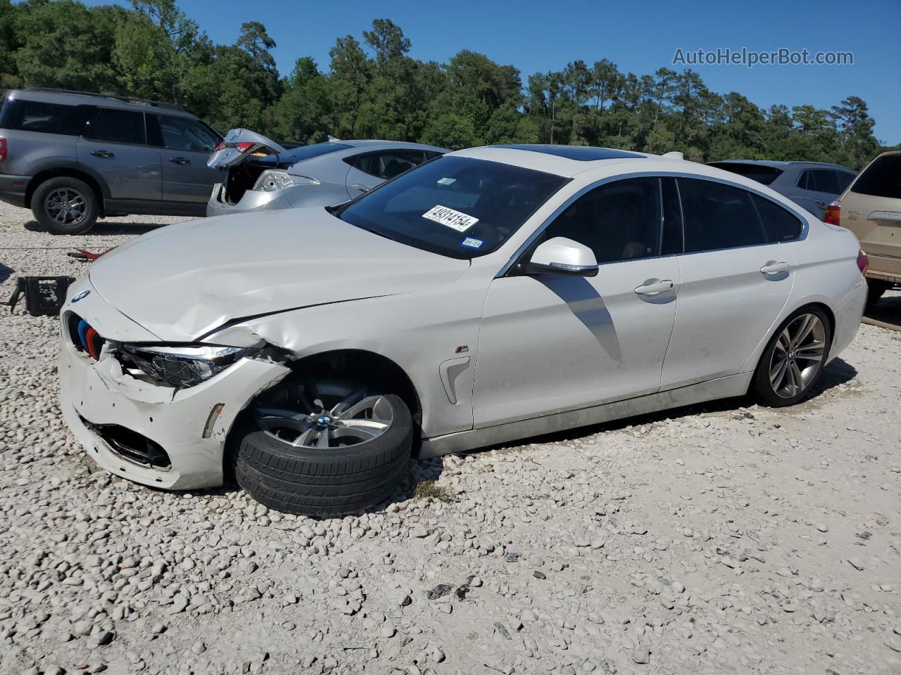 2018 Bmw 430i Gran Coupe Белый vin: WBA4J1C54JBG78283