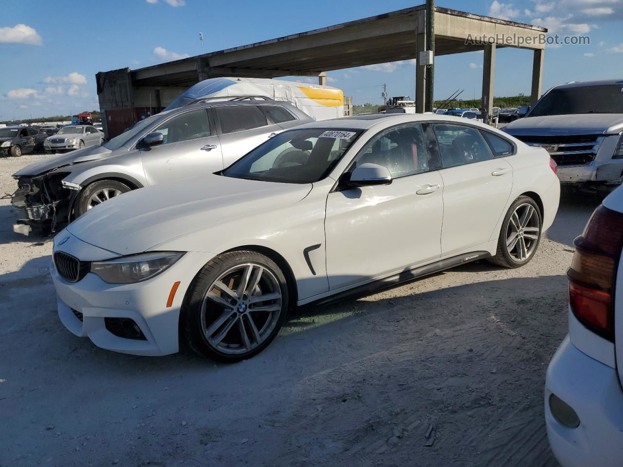 2018 Bmw 430i Gran Coupe White vin: WBA4J1C55JBG78597