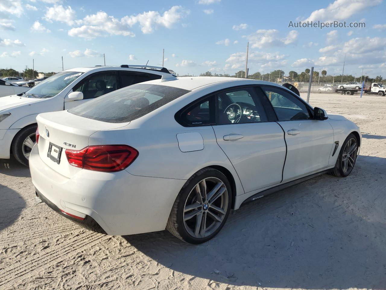 2018 Bmw 430i Gran Coupe White vin: WBA4J1C55JBG78597