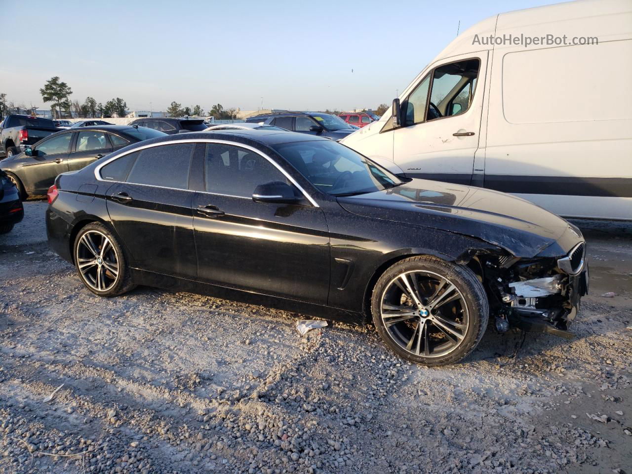 2018 Bmw 430i Gran Coupe Black vin: WBA4J1C55JBG78759