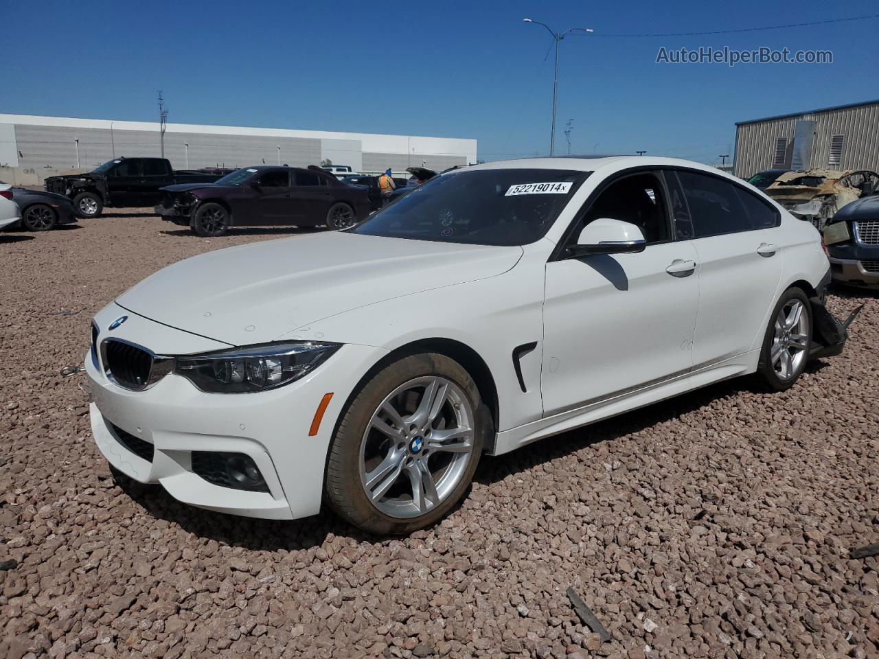 2018 Bmw 430i Gran Coupe Белый vin: WBA4J1C55JBG79149