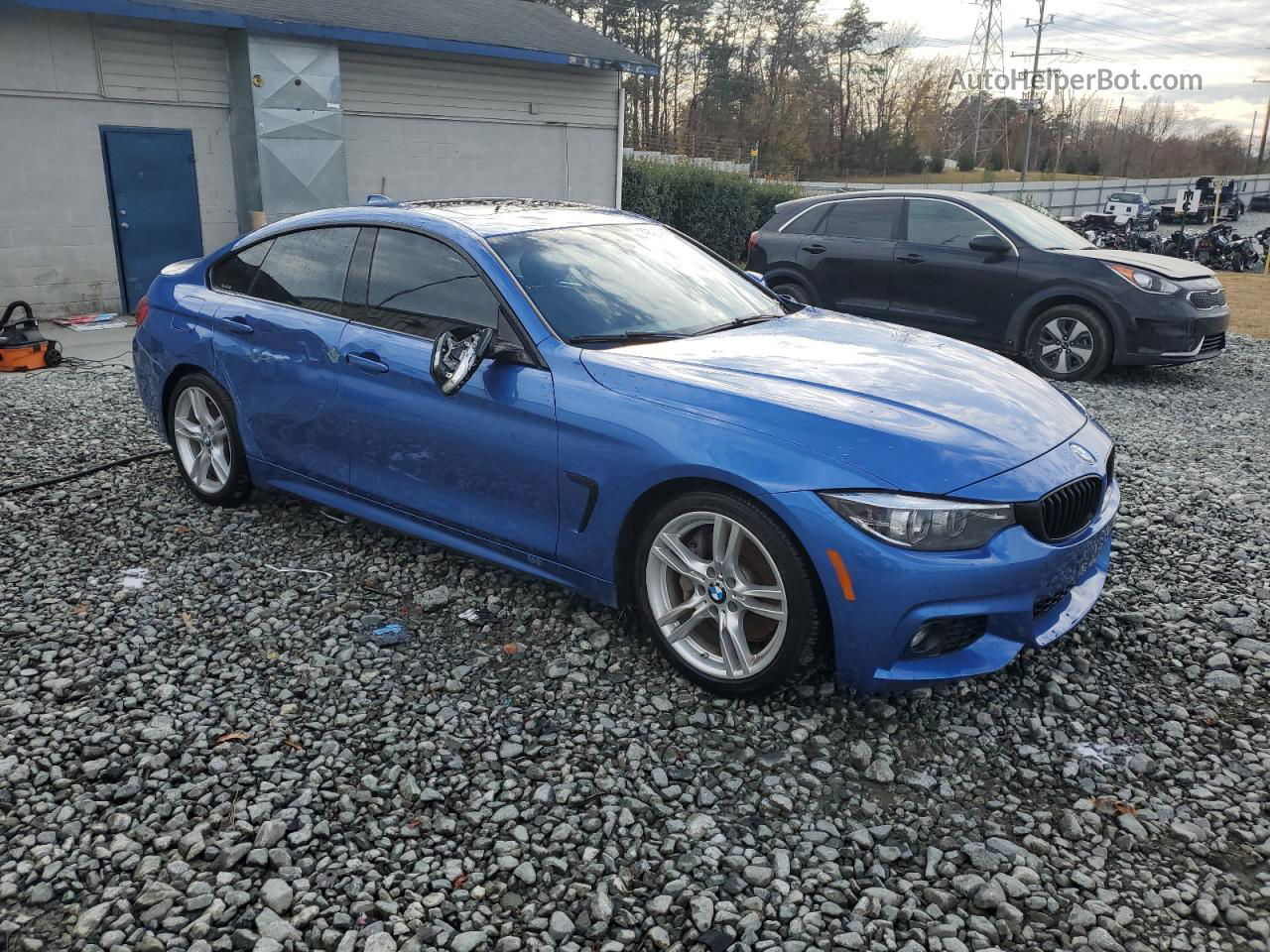 2018 Bmw 430i Gran Coupe Синий vin: WBA4J1C55JBG80513