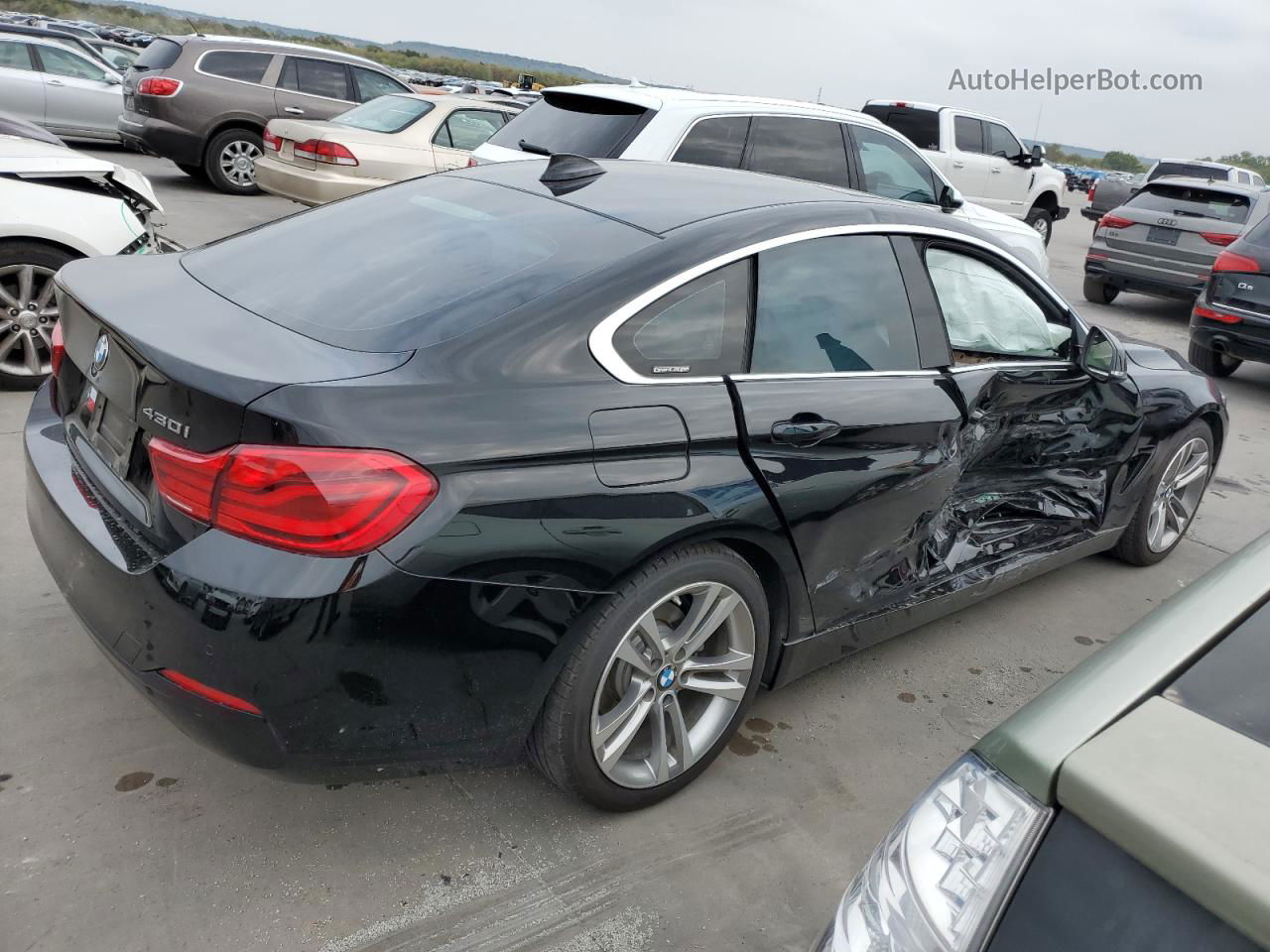 2018 Bmw 430i Gran Coupe Black vin: WBA4J1C55JBM10307