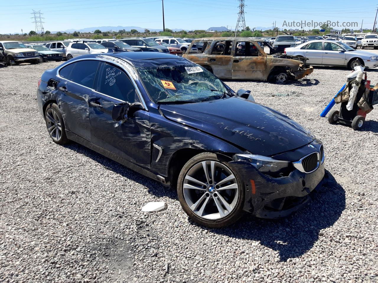 2018 Bmw 430i Gran Coupe Blue vin: WBA4J1C55JBM10405