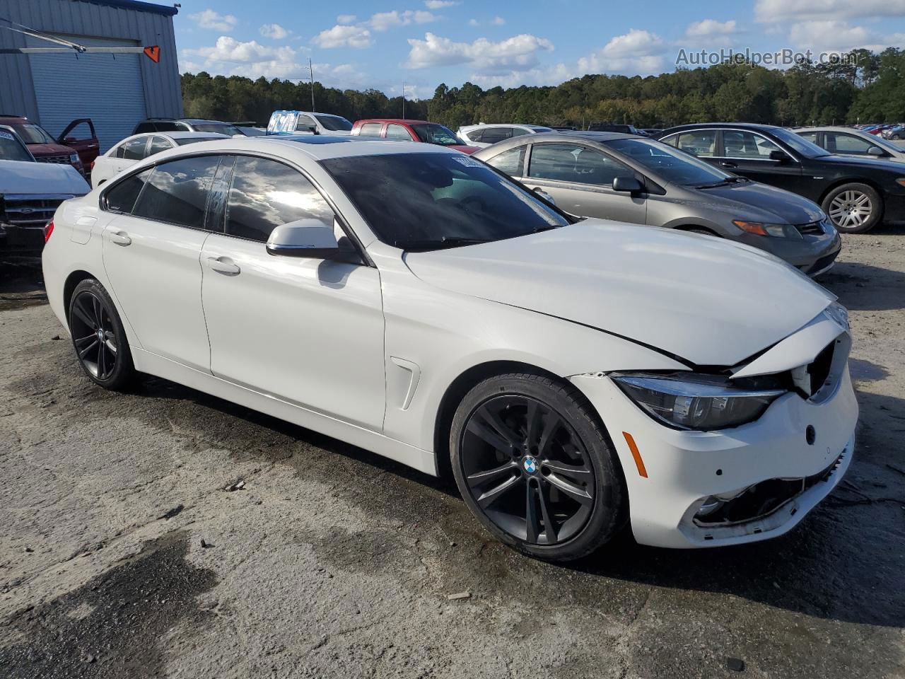 2018 Bmw 430i Gran Coupe White vin: WBA4J1C58JBG79386