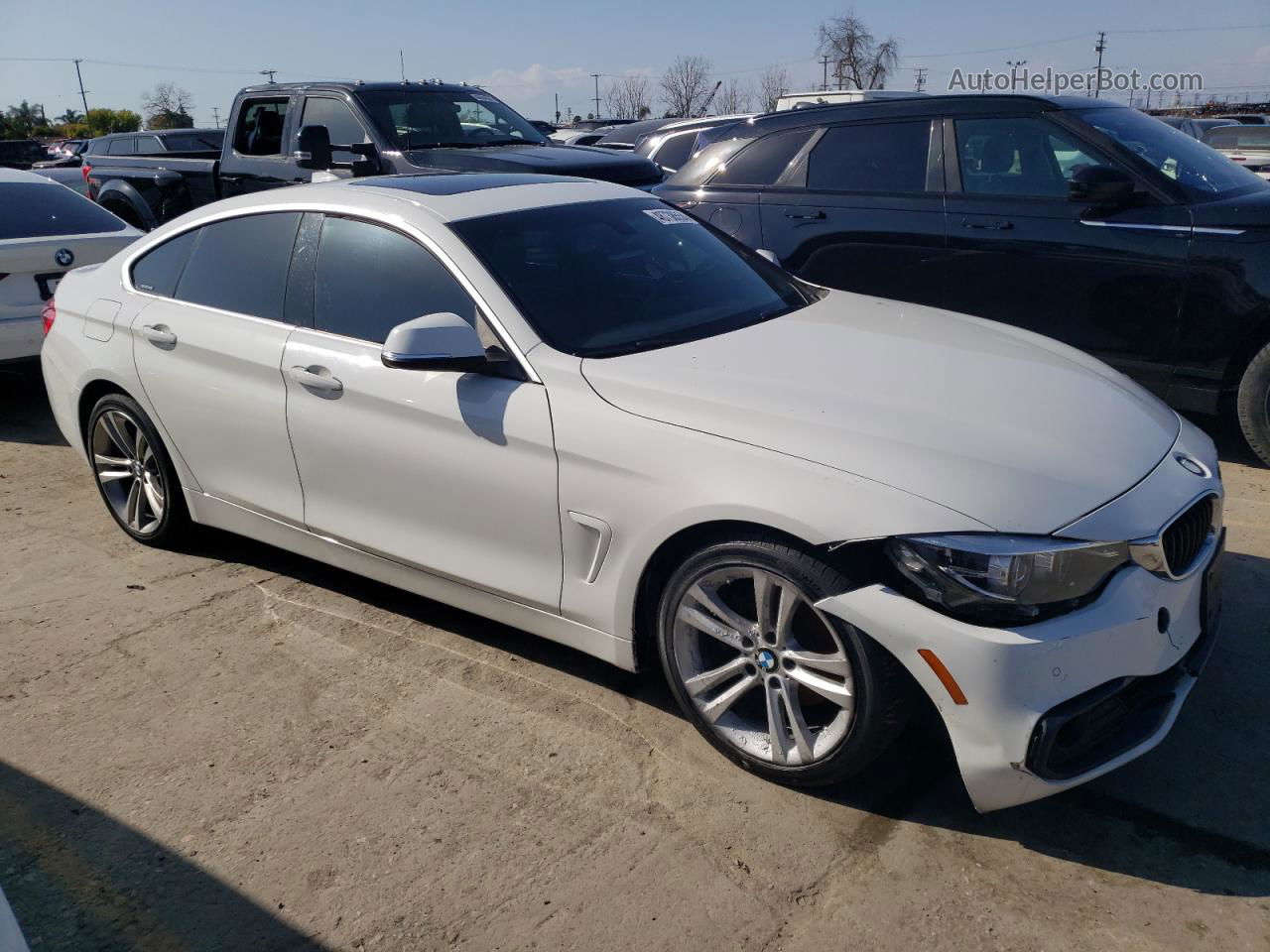 2018 Bmw 430i Gran Coupe White vin: WBA4J1C5XJBG75971