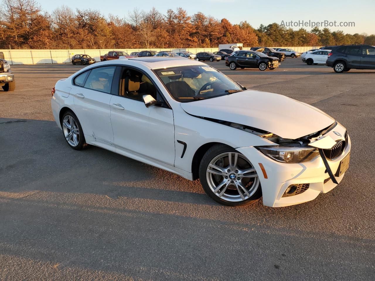 2020 Bmw 430xi Gran Coupe White vin: WBA4J3C06LBL11448