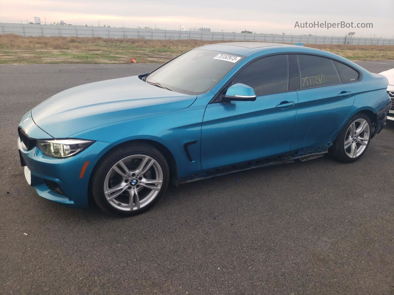 2020 Bmw 430xi Gran Coupe Синий vin: WBA4J3C09LBL11492