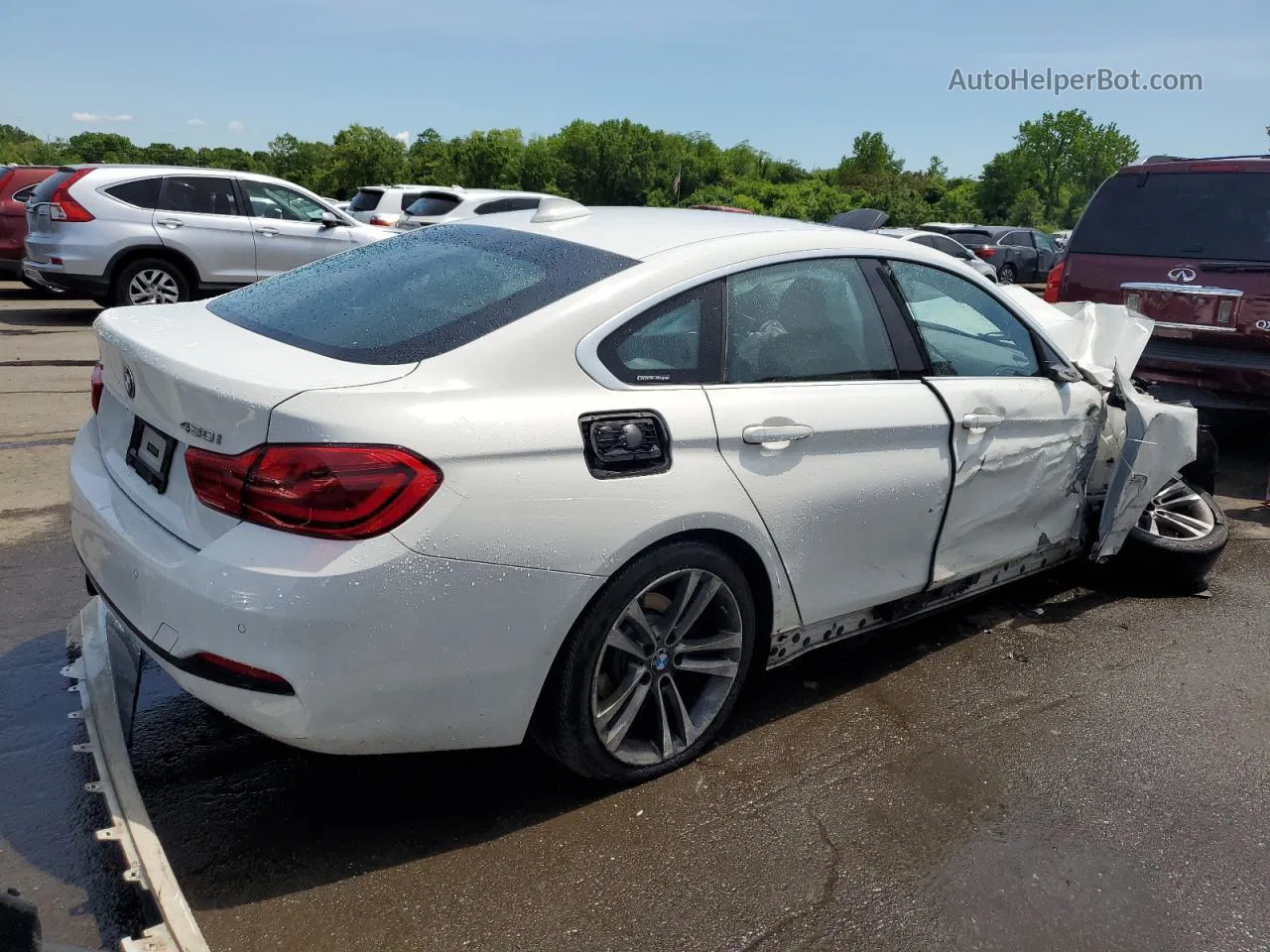 2018 Bmw 430xi Gran Coupe White vin: WBA4J3C51JBG91147