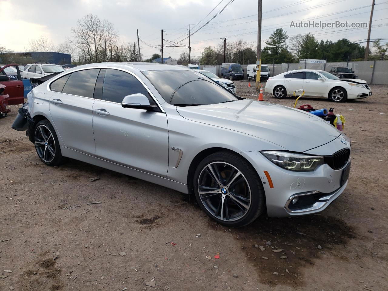 2018 Bmw 430xi Gran Coupe Серебряный vin: WBA4J3C52JBG91013