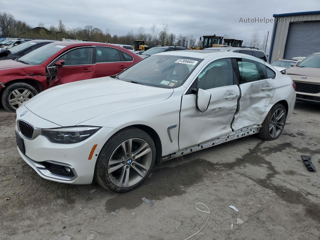 2018 Bmw 430xi Gran Coupe White vin: WBA4J3C53JBL03252