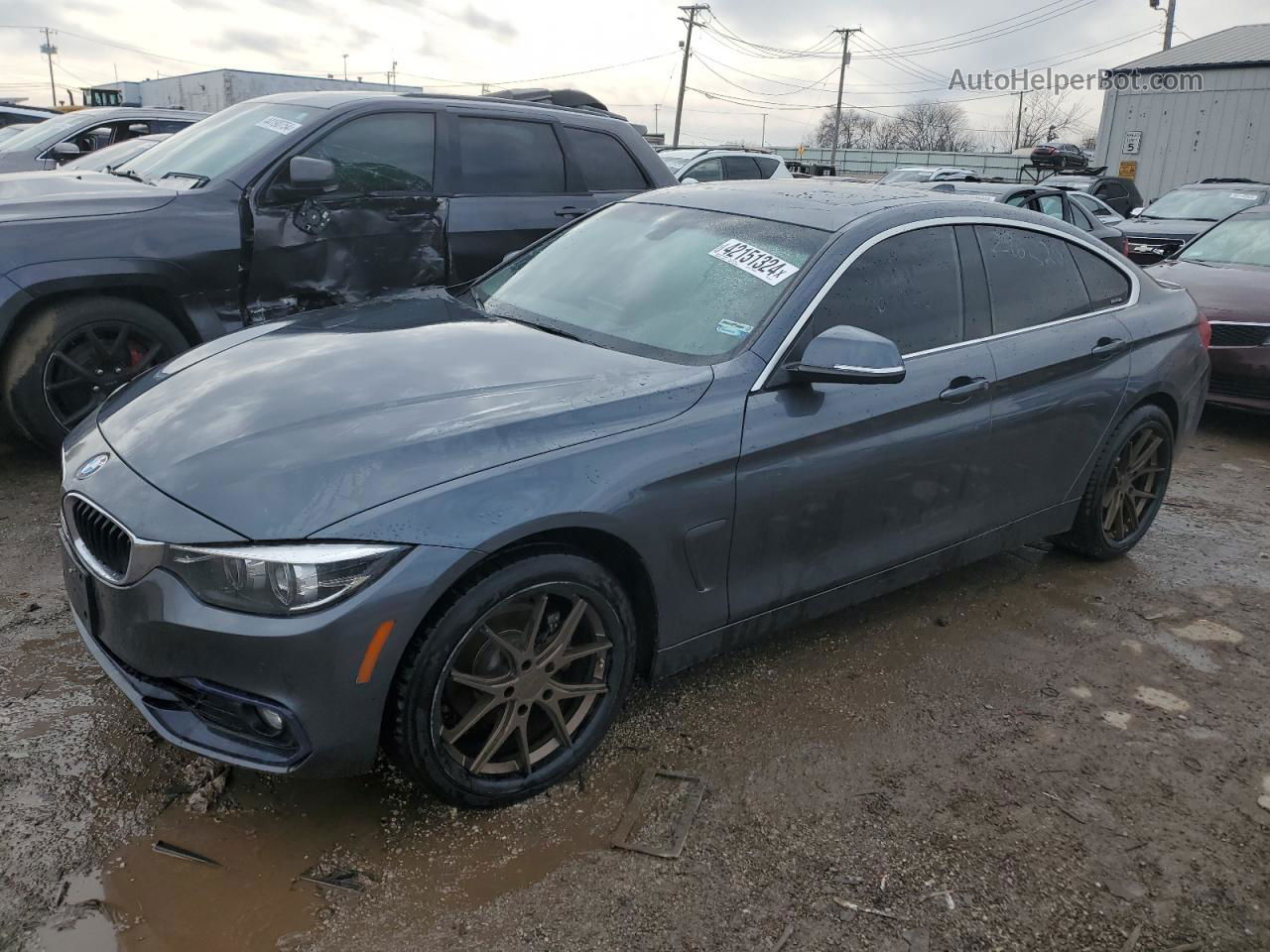 2018 Bmw 430xi Gran Coupe Gray vin: WBA4J3C55JBG95198