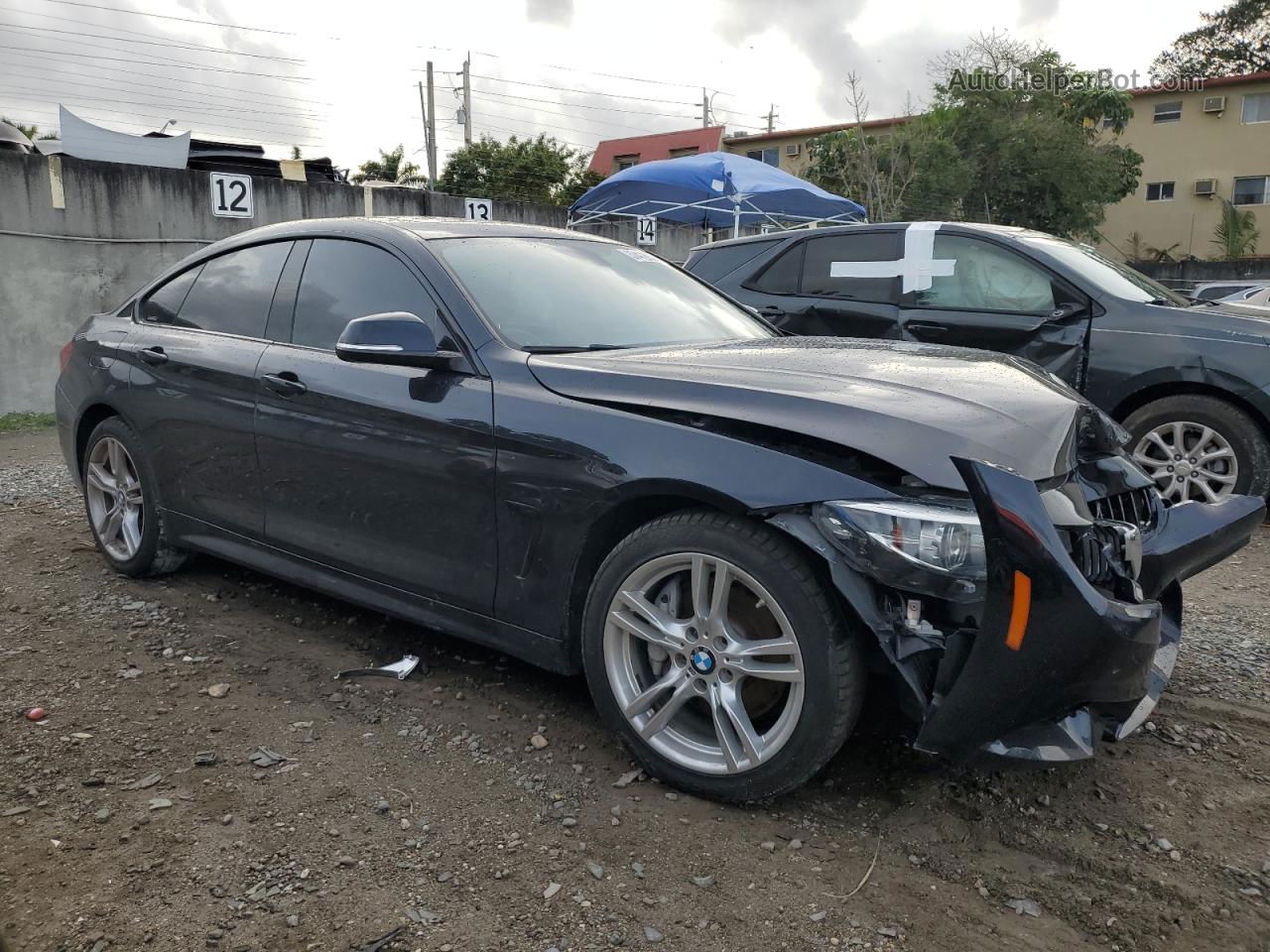 2018 Bmw 430xi Gran Coupe Black vin: WBA4J3C57JBL03108