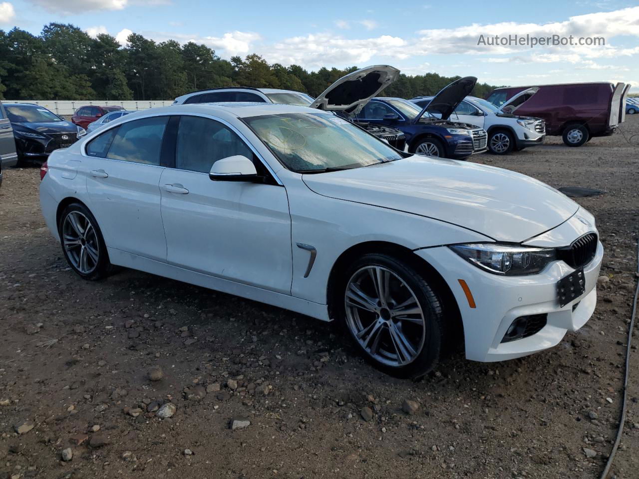 2018 Bmw 430xi Gran Coupe White vin: WBA4J3C58JBG90593