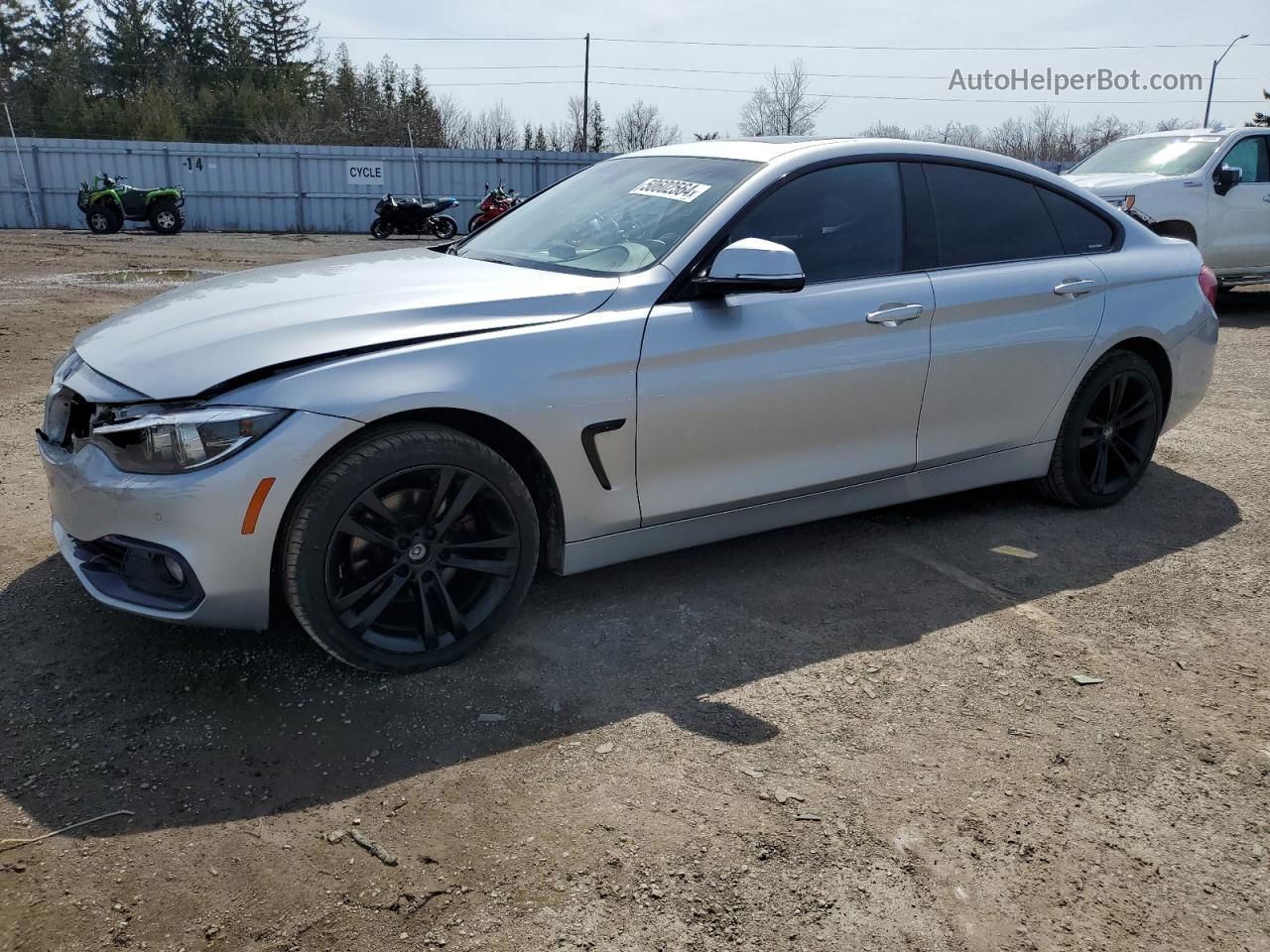 2018 Bmw 430xi Gran Coupe Silver vin: WBA4J3C5XJBG90627