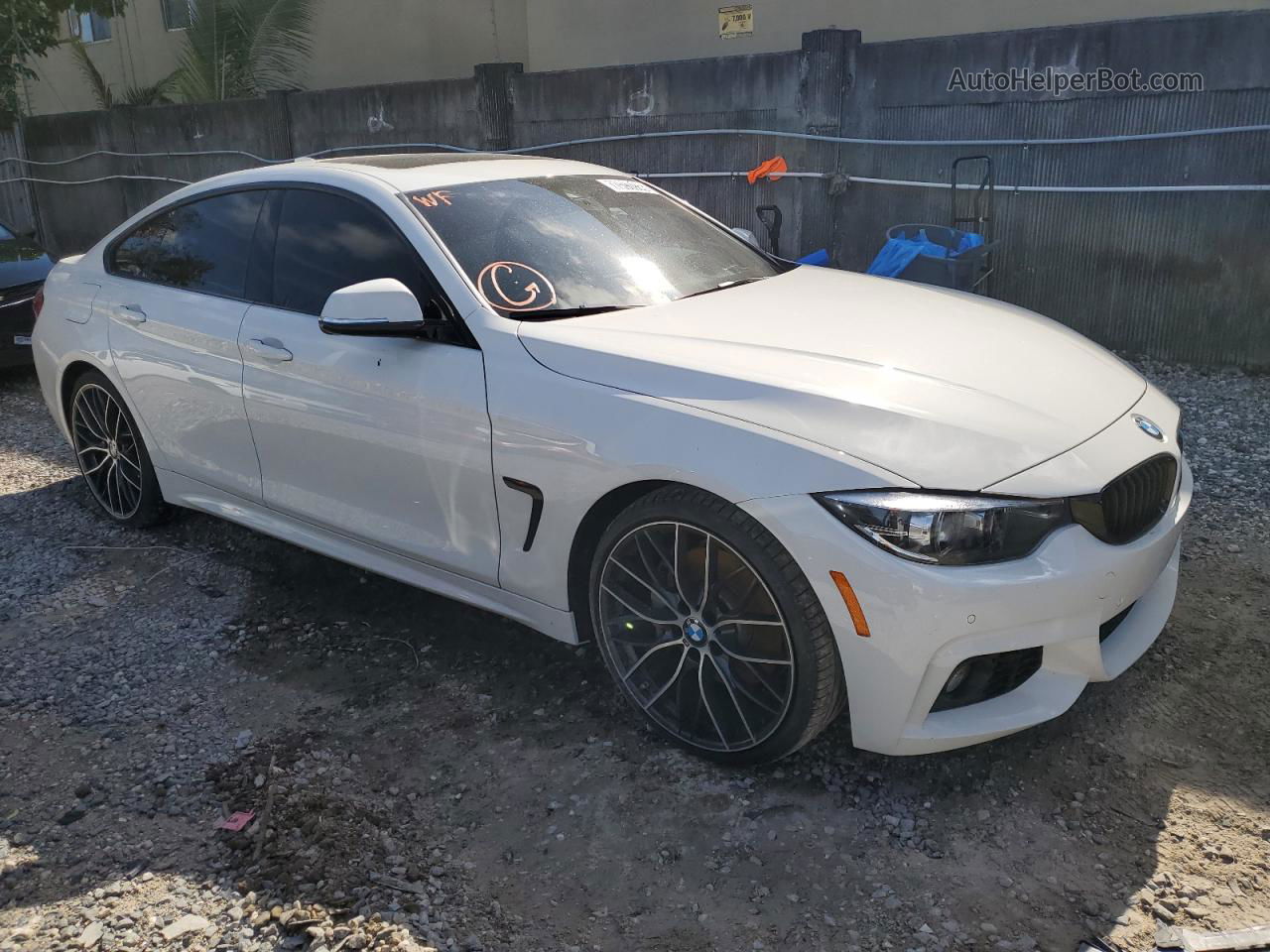 2020 Bmw 440i Gran Coupe White vin: WBA4J5C07LBU79255