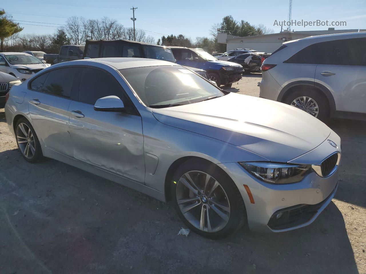 2018 Bmw 440i Gran Coupe Silver vin: WBA4J5C50JBF07795