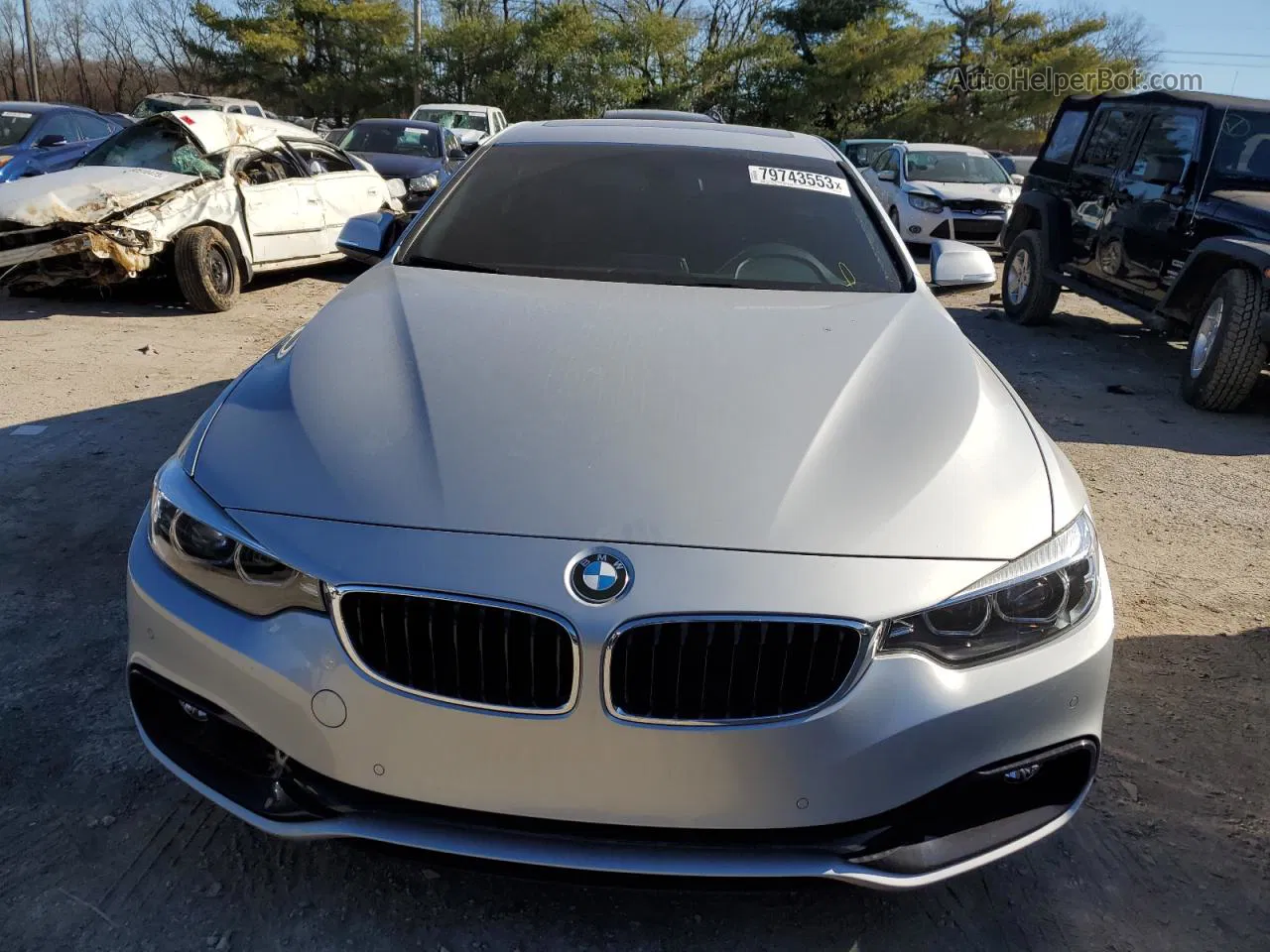 2018 Bmw 440i Gran Coupe Silver vin: WBA4J5C50JBF07795