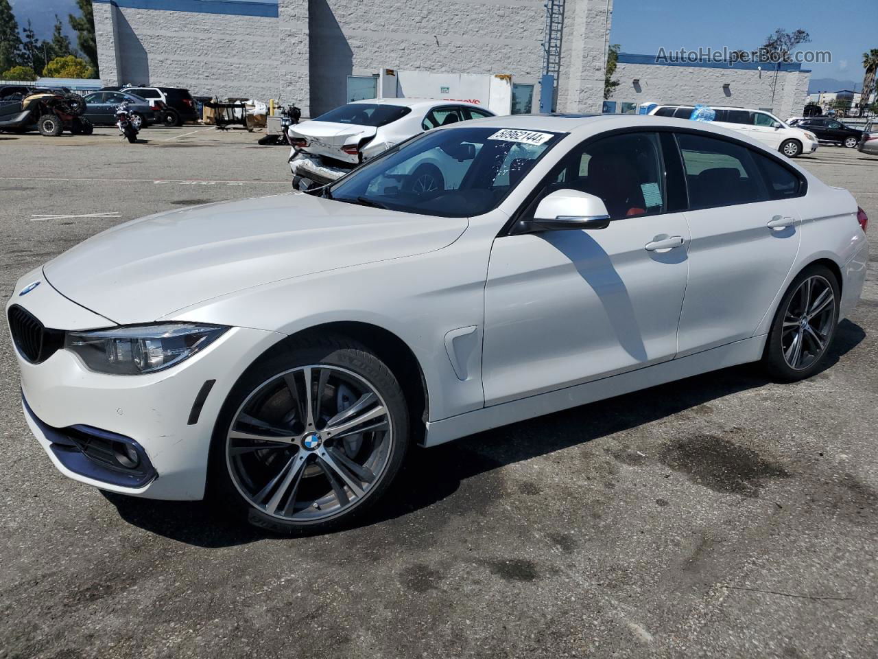 2018 Bmw 440i Gran Coupe Белый vin: WBA4J5C53JBF07595