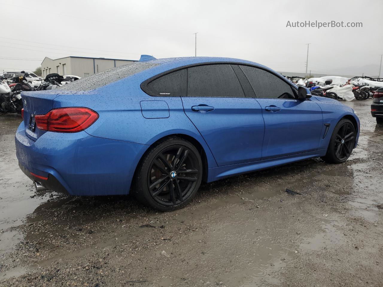 2018 Bmw 440i Gran Coupe Blue vin: WBA4J5C55JBF06741