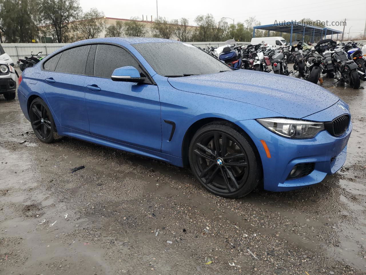 2018 Bmw 440i Gran Coupe Blue vin: WBA4J5C55JBF06741