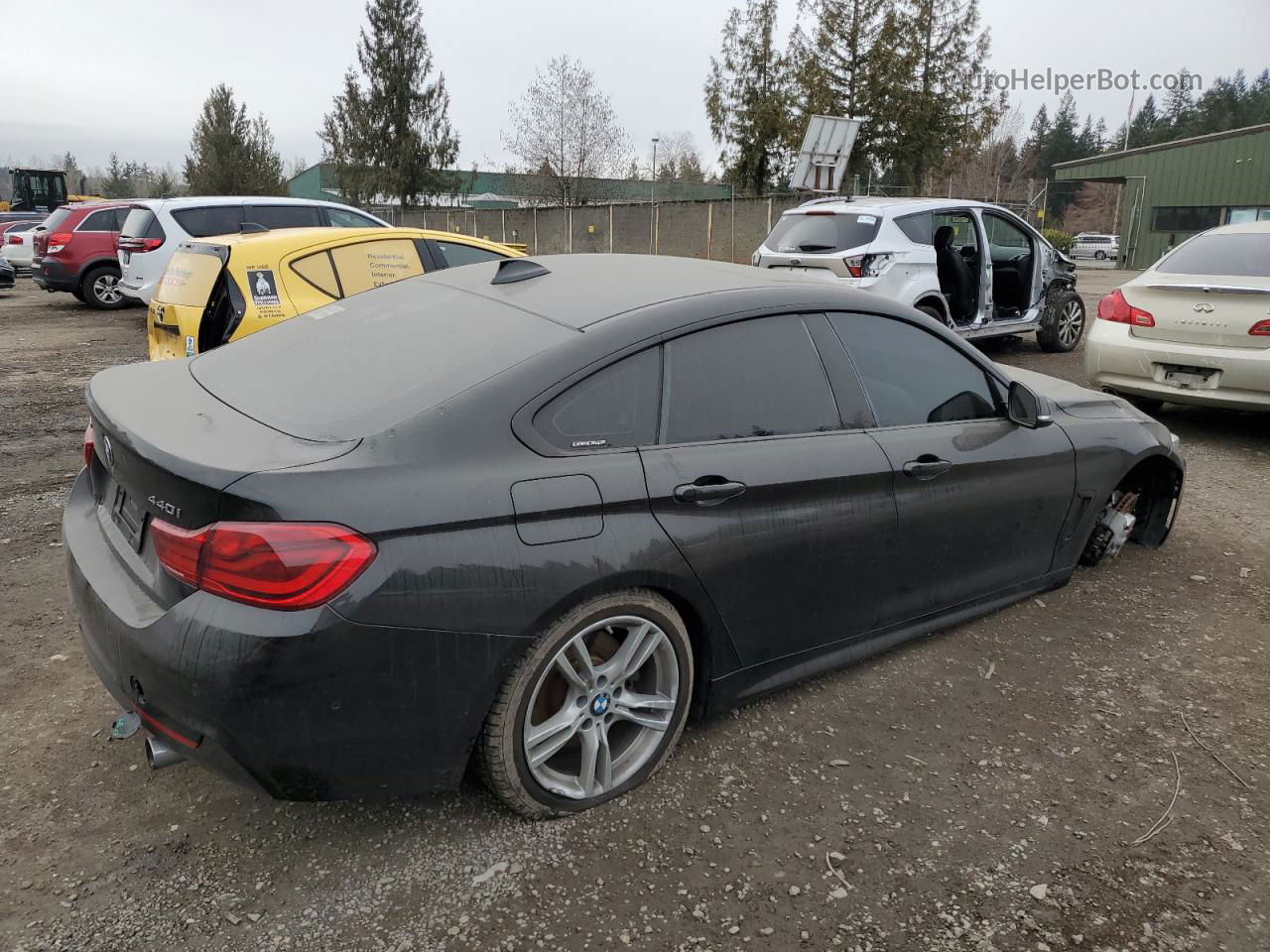 2018 Bmw 440xi Gran Coupe Black vin: WBA4J7C54JBH14184