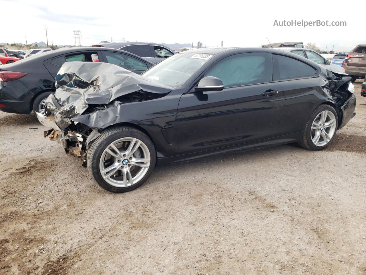 2017 Bmw 430i  Black vin: WBA4R7C31HK896182