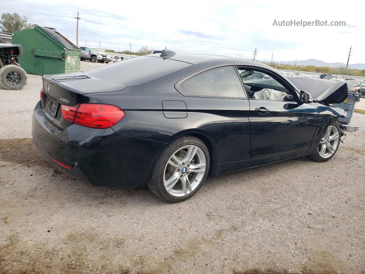 2017 Bmw 430i  Black vin: WBA4R7C31HK896182