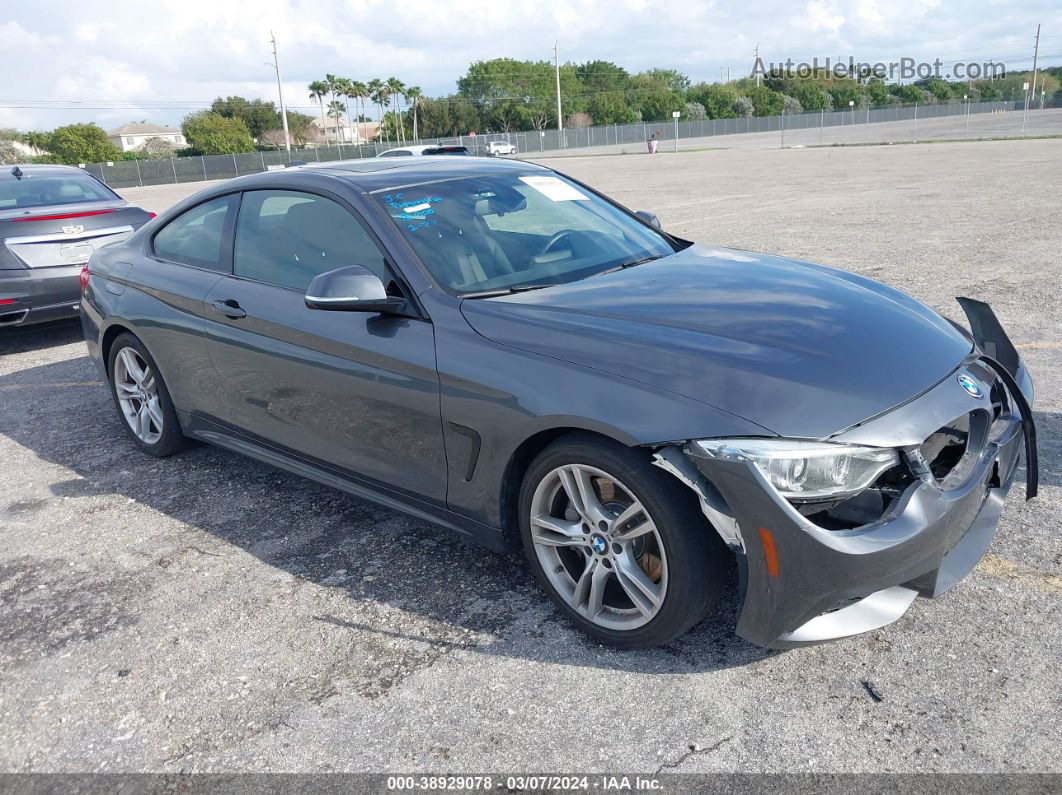 2017 Bmw 430i   Gray vin: WBA4R7C35HK896055