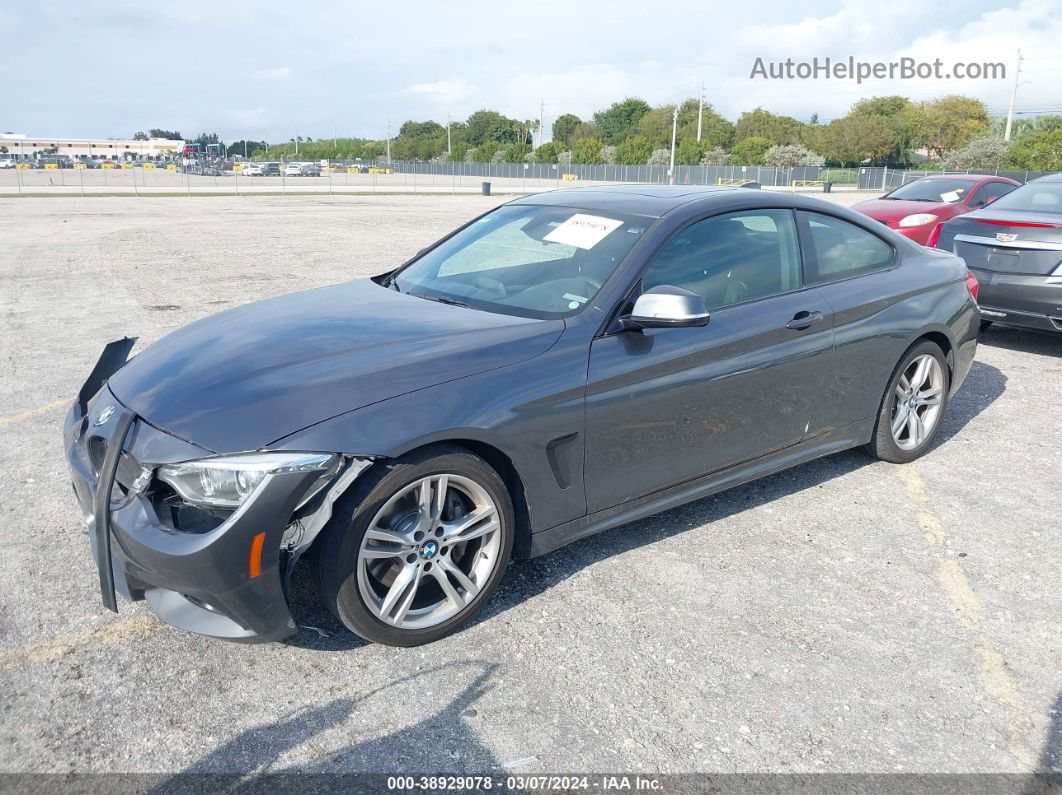 2017 Bmw 430i   Gray vin: WBA4R7C35HK896055