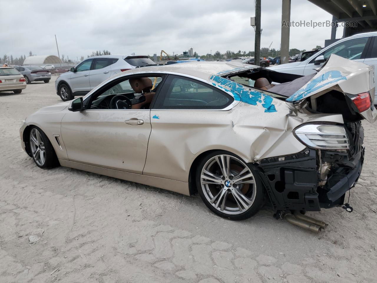 2017 Bmw 430i  Beige vin: WBA4R7C38HK896003